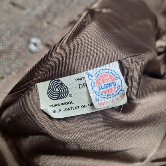 Mackintosh Montello Wool Jacket Brown Coat Buttons Vintage Womens Size 12 - Picture 10 of 16